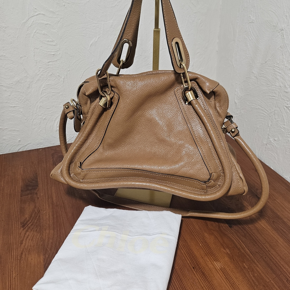Chloé Medium Paraty Bag in Tan Leather